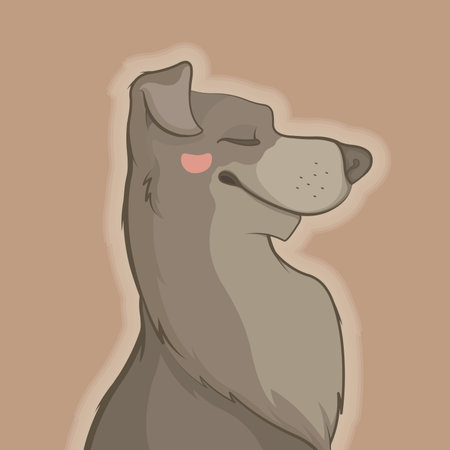 Illustration of pretty dog