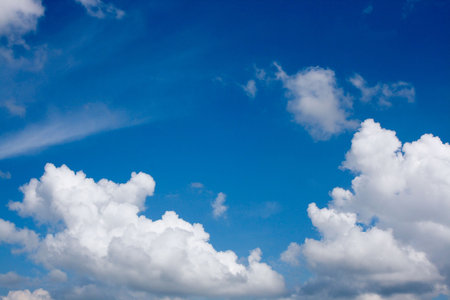 blue sky and white clouds