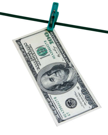 hundred laundered dollars on the tipの写真素材