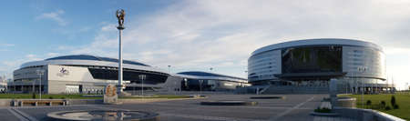 Minsk, Belarus, June 6, 2010 - Hockey Arena built for the 2014 IIHF World Championshipsのeditorial素材