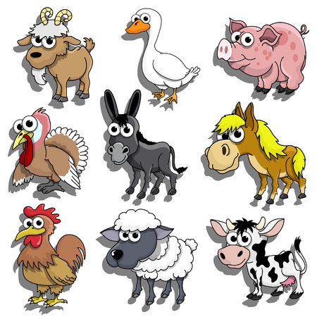 Farm Animalsのイラスト素材
