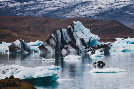 Iceberg in Jokulsarlon summer season in Icelandの写真素材
