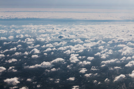 Mid-level clouds include altocumulus and altostratus during the flight