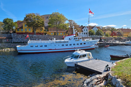 Tourists arrived in the small Baltic sea island Christianso.のeditorial素材