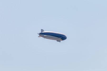 Zeppelin flying in the sky - In summer sky - Denmark