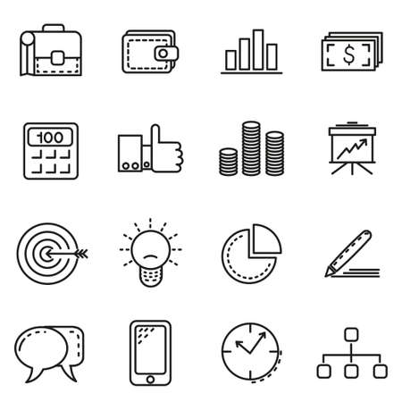 Business Icons - Set of business icons isolated on a white background.  Eps10.のイラスト素材