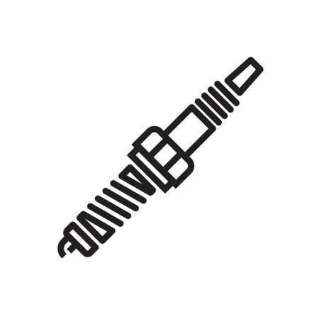 automotive icon candle in a linear styleのイラスト素材