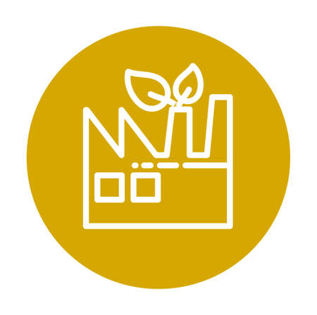 icon in the flat style ecological factoryのイラスト素材