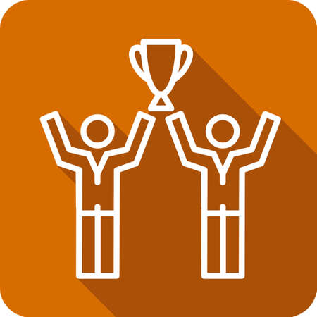 command icon victory flat style with long shadowsのイラスト素材