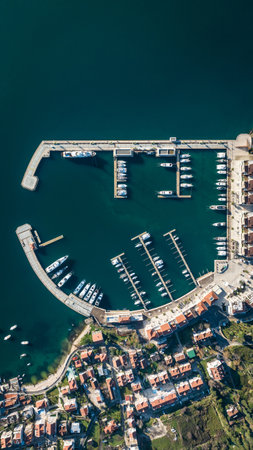 Marina near Lazure Hotel in Montenegro. High quality photoの写真素材