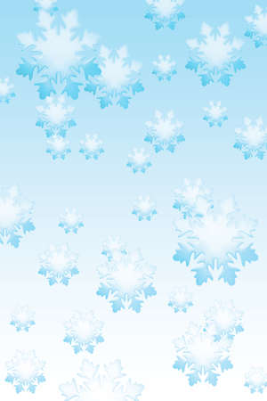 Winter snowflakes background made with lot's of blue glass snow flakes.の写真素材
