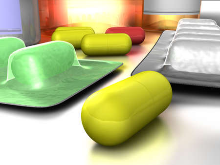 All kind of medicine in one place. Clipping pahts included for various parts.の写真素材
