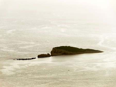 Small isolated island in the Adriatic sea.の写真素材