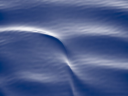 Frequency interference between waves in the sea