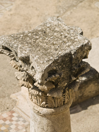Remains of Byzantine church built on Roman temple in Jerash, Jordan