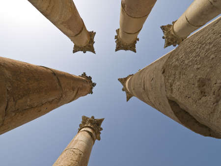 Temple of Artemis in Jerash, Jordan.の写真素材
