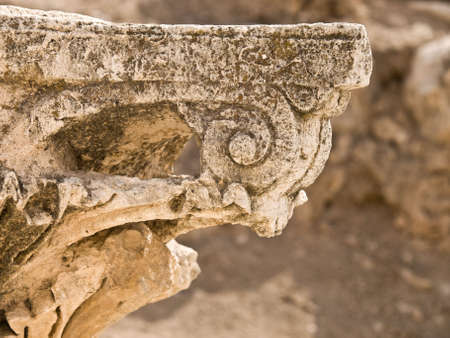 Main street - cardo detail in Roman city. Jerash, Jordanの写真素材