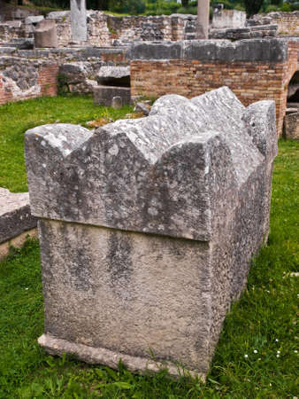 Old archaeological site Salona near Split, Croatia. Roman city and Early Christianityの写真素材