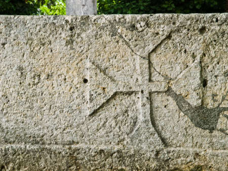 Old archaeological site Salona near Split, Croatia. Roman city and Early Christianityの写真素材