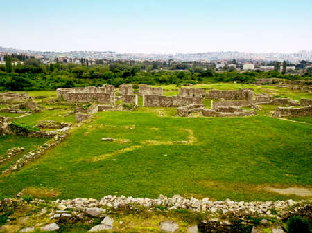 Old archaeological site Salona near Split, Croatiaの写真素材