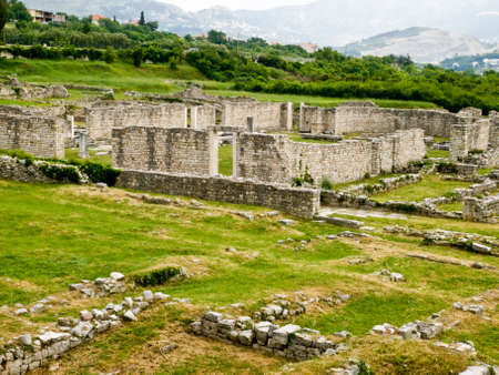 Old archaeological site Salona near Split, Croatiaの写真素材