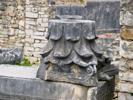 Old archaeological site Salona near Split, Croatia. Roman city and Early Christianityの写真素材