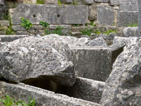 Old archaeological site Salona near Split, Croatia. Roman city and Early Christianityの写真素材