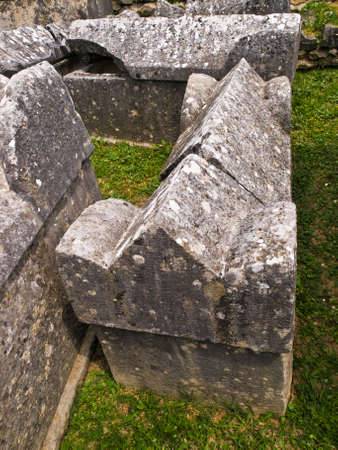 Old archaeological site Salona near Split, Croatia. Roman city and Early Christianityの写真素材