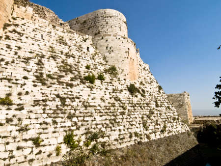 Krak des Chevaliers (Crac des Chevaliers) is a Crusader fortress in Syriaの写真素材