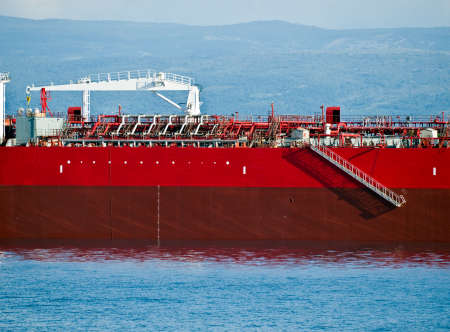 Oil tanker waiting for a dockingの写真素材