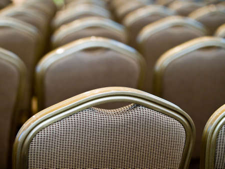 congress room detail with empty chairsの写真素材