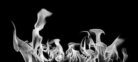 Long grey fire shot in panorama format.の写真素材