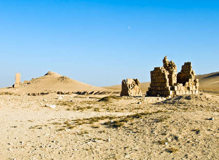 Tombs in Ancient Roman time town, Palmyra (Tadmor), Syria. Ancient Period.の写真素材