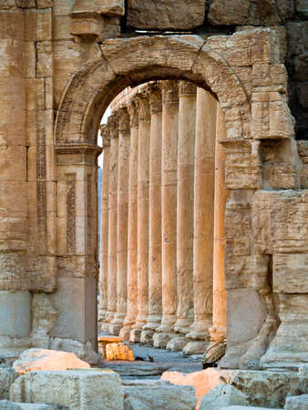 Ancient Roman time town in Palmyra (Tadmor), Syria. Greco-Roman, Persian Period.の写真素材