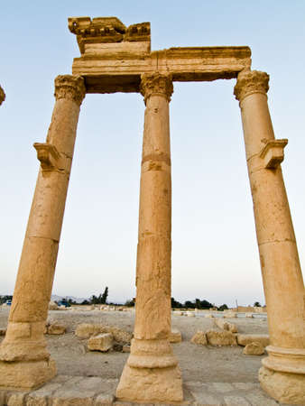 Ancient Roman time town in Palmyra (Tadmor), Syria. Greco-Roman, Persian Period.の写真素材