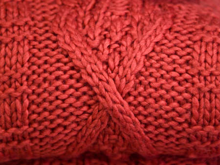Red pullover detail background. Close up shot.の写真素材