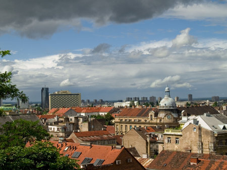 City panorama. Zagreb capitol city of Croatia.