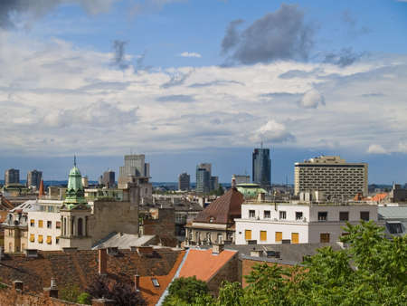 City panorama. Zagreb capitol city of Croatia.の写真素材