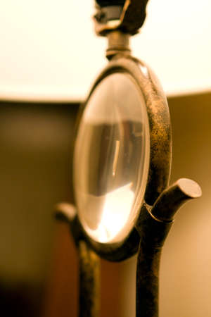 Light refraction on the glass part of the lampの写真素材