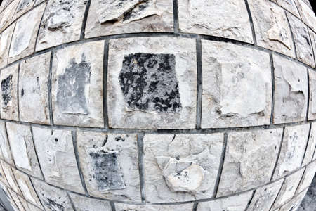 Wall detail for backgrounds shot with fish eye lenses.の写真素材