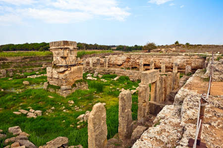 Amrit (Marathus). An ancient Phoenician site south of Tartus. Temple of the god Melkart    (Hercules)の写真素材
