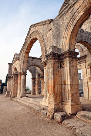 Syria - Church of St. Simeon - Qal'a Sim'an, Churchの写真素材