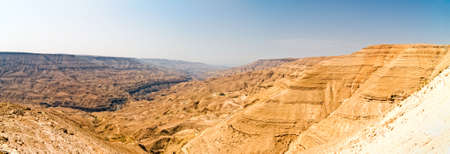Desert landscape in Jordan., Wadi Mujib - King 's road areaの写真素材