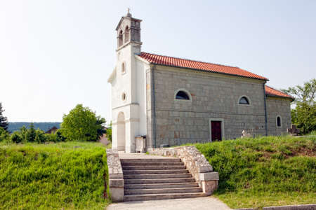 Old croatian church from 14st.  Location Vrpolje, Croatiaの写真素材