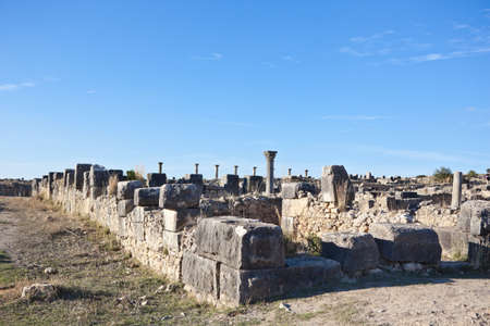 Volubilis features the best preserved Roman ruins in this part of northern Africa.の写真素材