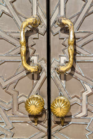 Door detail of Hassan II mosque, Casablanca, Morocco.の写真素材