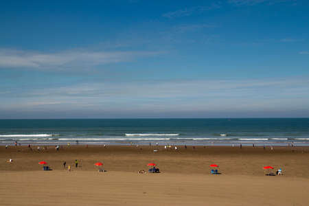 View of the Casablanca beach, Morocco.のeditorial素材