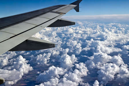 Airplane shot above clouds.の写真素材