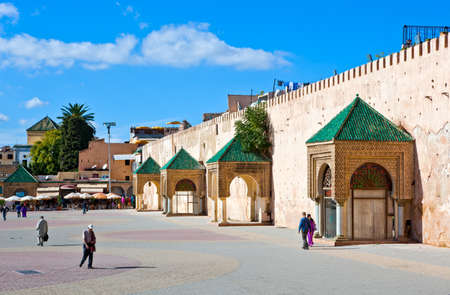 MEKNES, MOROCCO - OCTOBER, 17, 2010: Main square detail in Meknes, Morocco.のeditorial素材