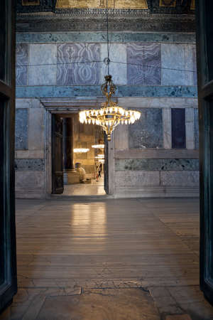 Hagia Sophia indoor shot. It is a former Orthodox patriarchal basilica, later a mosque, and now a museum in Istanbul.のeditorial素材
